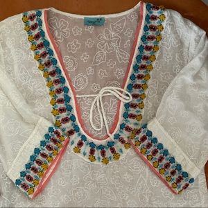 Handmade Embroidered Letarte Boho Tunic/Cover Up